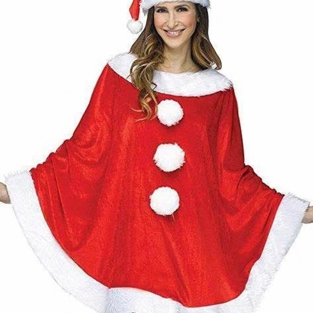 COPY - Santa Poncho Adult Costume Standard Size